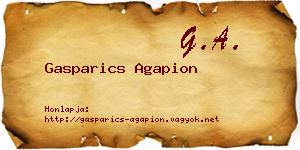 Gasparics Agapion névjegykártya